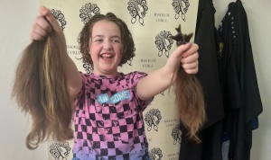 &#039;Proud&#039; 10-year-old girl cuts off hair for second time for charity
