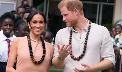 Harry and Meghan arrive in Nigeria on three-day visit to promote Invictus Games