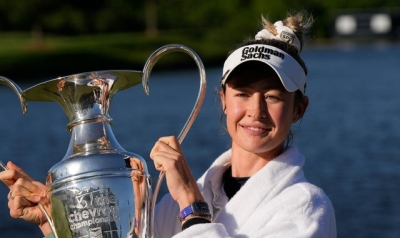Chevron Championship: Nelly Korda equals LPGA record as she claims wins first women&#039;s major of 2024