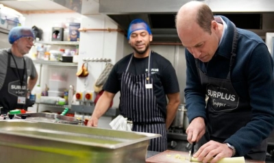 Prince William makes chilli con carne and receives well-wishers&#039; cards in first public duties since Kate&#039;s cancer announcement